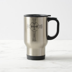 Tasse celtique de voyage de "croix" de recherche