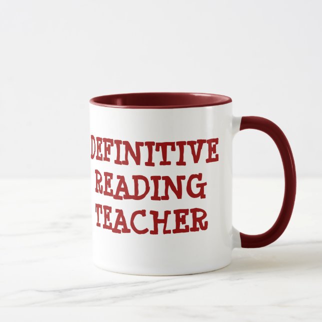 TASSE CÉRAMIQUE POUR ENSEIGNANT DE LECTURE DÉFINIT (Droite)
