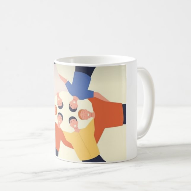 Tasse Cercle d'Amitié d'Équipe (Devant droit)