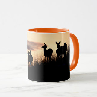 Tasse Cerf au coucher du soleil