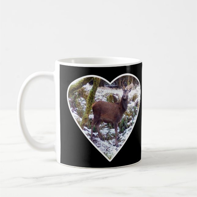 Tasse Cerf Rouge dans la Neige (Gauche)