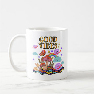 Tasse Champignon Good Vibes ,Tasse Café Arc-en-cie