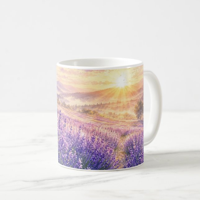 Tasse Champs de Lavande Ensoleillés (Devant droit)