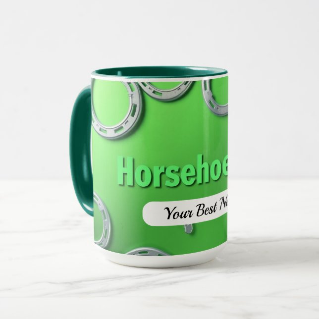 Tasse Chance Fer à Cheval Personnalisée (Devant gauche)