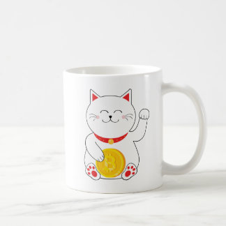 Tasse chanceuse de Bitcoin de chat de Maneki Neko