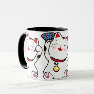 Tasse chanceuse de Maneki Neko de chat