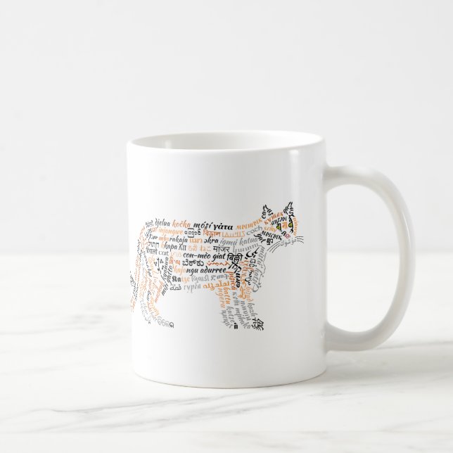 Tasse Chat Calico World Word (Droite)