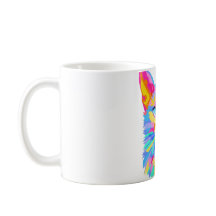 Tasse Chat Coloré | Illustration de Chat Artistiqu