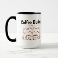 Tasse Chat Copain Café