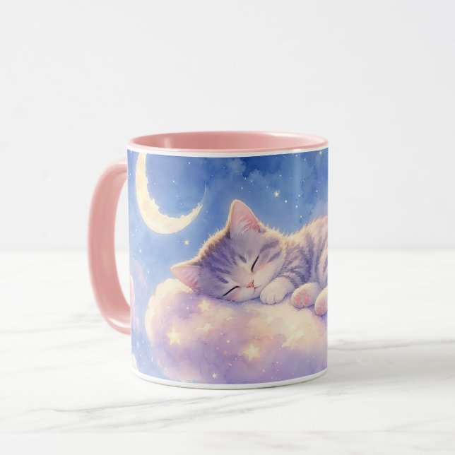 Tasse Chat de Lune Endormie (Devant gauche)