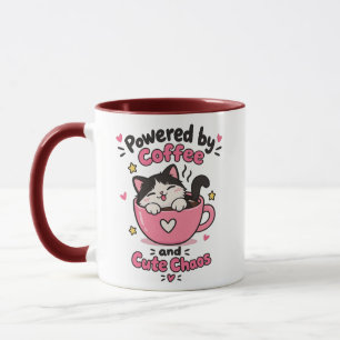 Tasse Chat Drôle et Mignon Chaos Alimenté par le C