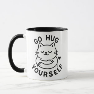 Tasse Chat Drôle – Fais-toi un Câlin Humour d'Amou