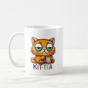 Tasse Chat Drôle, Mug Cadeau Humour Kit-thé