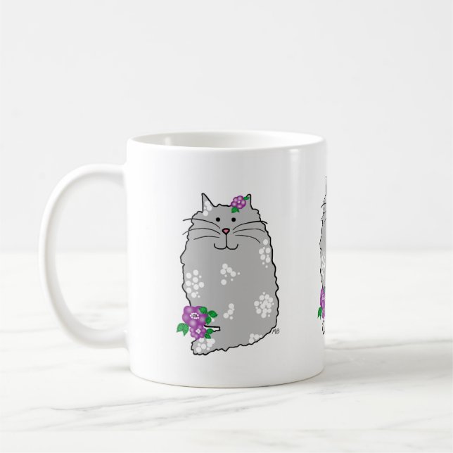Tasse Chat Fantaisiste en Céramique (Gauche)
