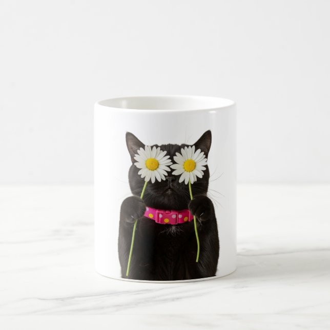 Tasse Chat Floral Rêveur (Centre)