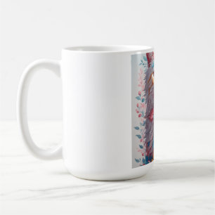 Tasse Chat Floral - Tasse à café Chat Fleur Aquare