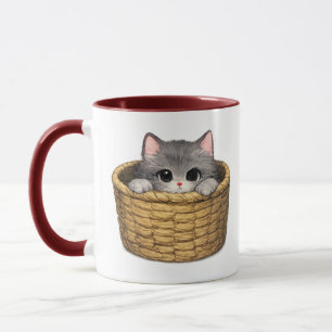 Tasse Chatons Dans Un Panier