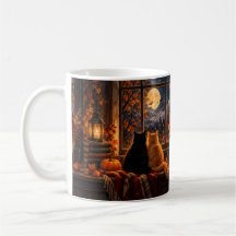 Tasse Chats Automne Gothique – Art Cozy Halloween