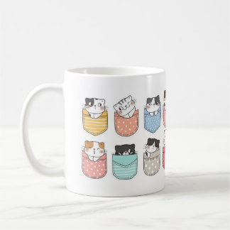 Tasse Chats dans des Poches Colorées