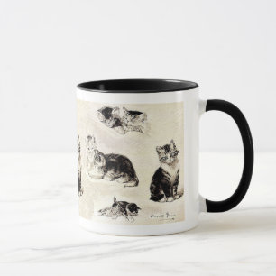 Tasse : "Chats mangeant et jouant "