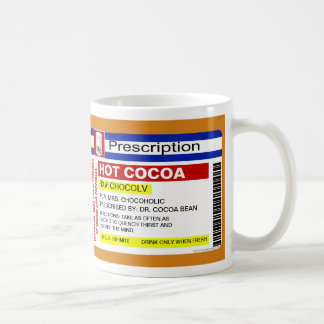 Tasse chaude de chocolat de cacao de prescription