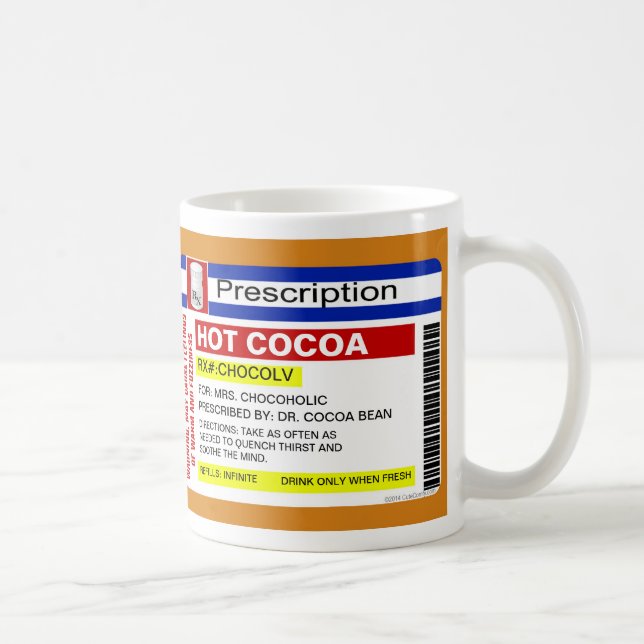 Tasse chaude de chocolat de cacao de prescription (Droite)