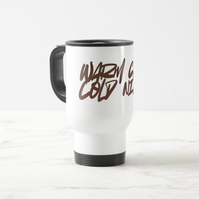 Tasse Chaude, Nuit Froide — Mug Hiver pour Fille S (Devant gauche)