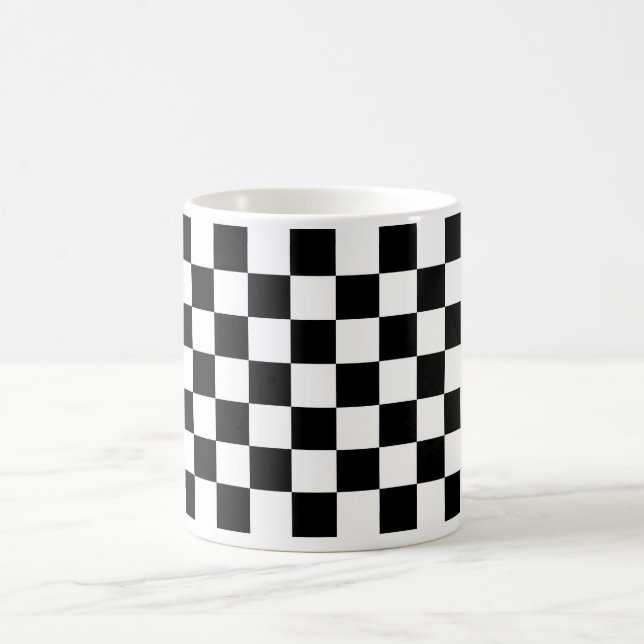 Tasse Checkered noire et blanche (Centre)