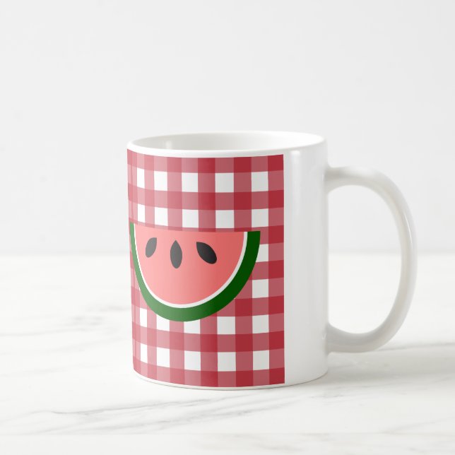 Tasse Checkered rouge de pastèque (Droite)