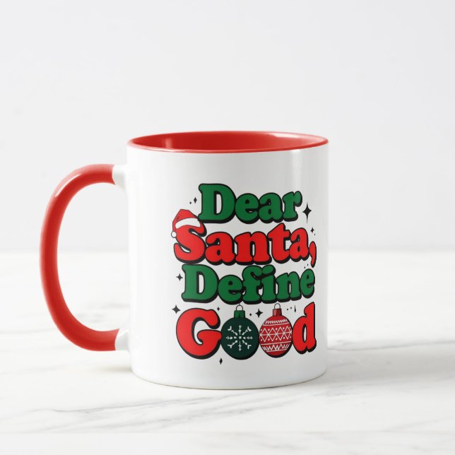 Tasse Cher Père Noël, Réalisez Mon Vœu (Gauche)