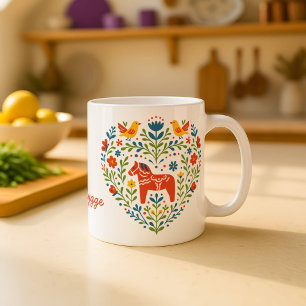 Tasse Cheval Dala Art Populaire Nordique