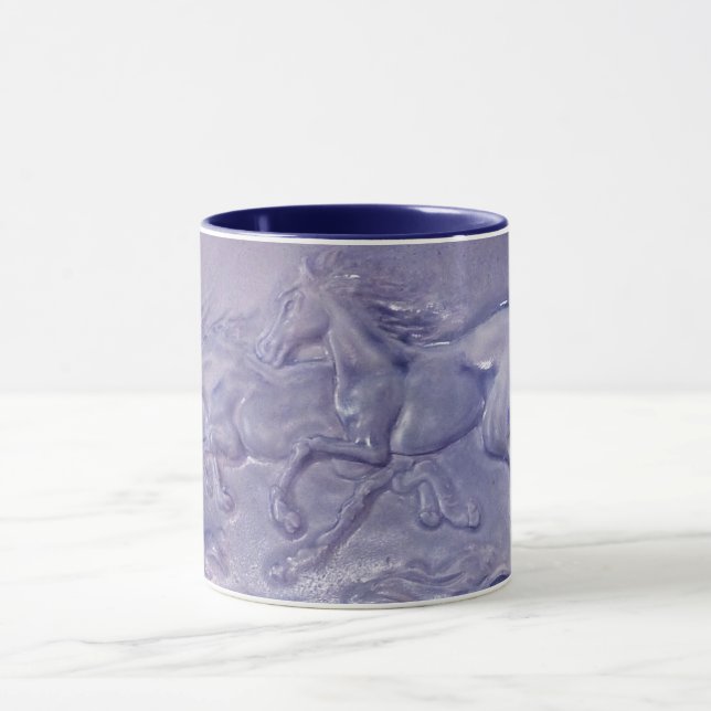 Tasse - Chevaux sauvages en bleu (Centre)