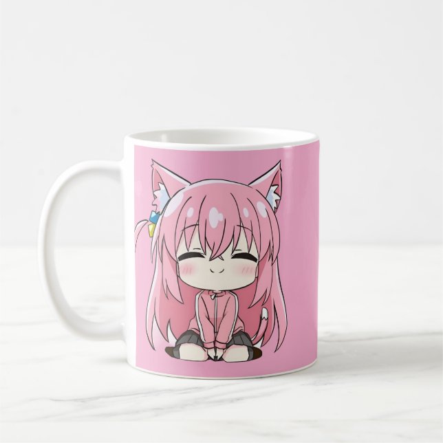Tasse Chibi Sweet Pink Kitty (Gauche)