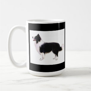 Tasse Chien Border Collie Noir et Blanc Puppy Love