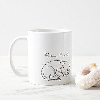 Tasse Chien Endormi Minimaliste Humeur Matinale