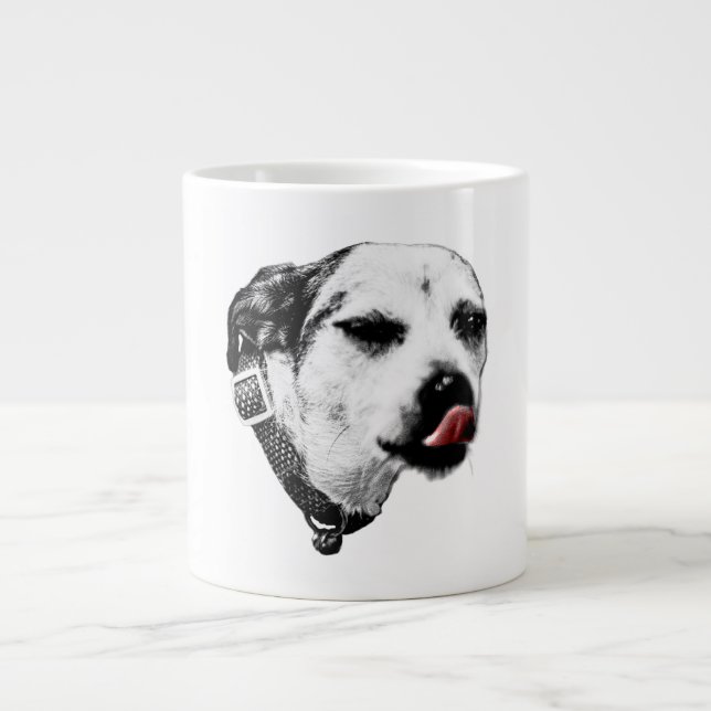 Tasse Chien Terrier Clin d'œil – Langue Rouge Pop (Devant)