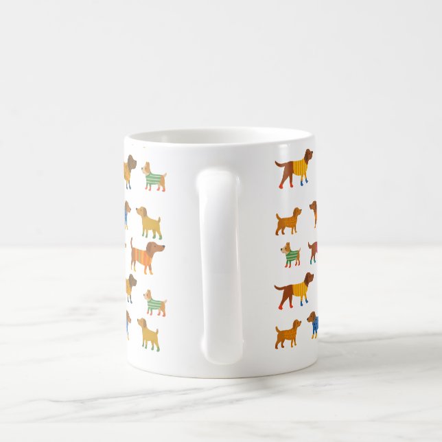Tasse Chiens Mignons en Pulls (Poignée)