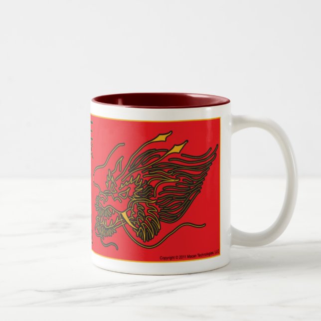 Tasse chinoise de dragon - année du dragon 2012 (Droit)