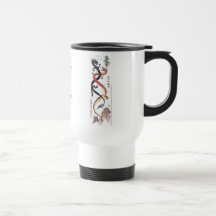 Tasse chinoise jumelle de dragons