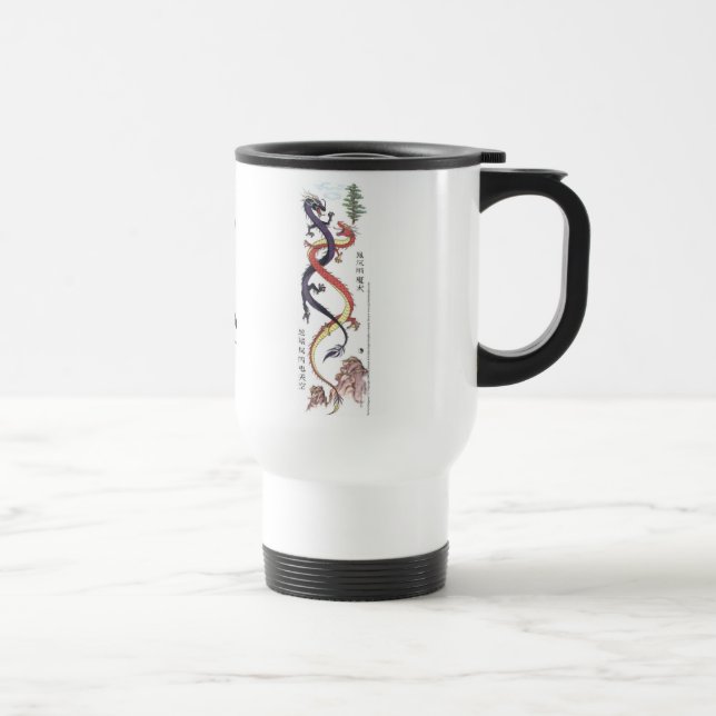 Tasse chinoise jumelle de dragons (Droite)