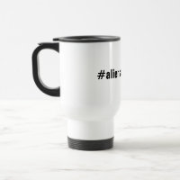 Tasse choisie de voyage de hashtag de série