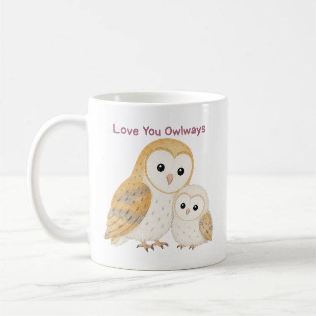 Tasse Chouette de grange Love You Owlways (Gauche)