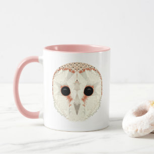 Tasse Chouette Effraie Rose