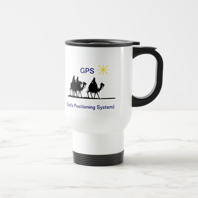 Tasse chrétienne de voyage de Noël de GPS (Droite)