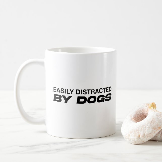 Tasse Citation Moderne Facilement Distrait Par Les (Avec donut)