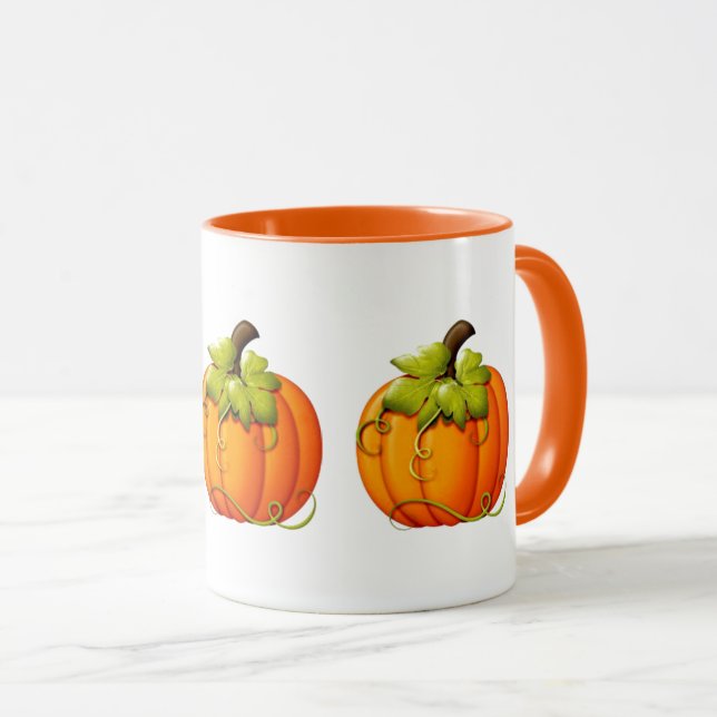 Tasse citrouille d'automne/Halloween (Devant droit)