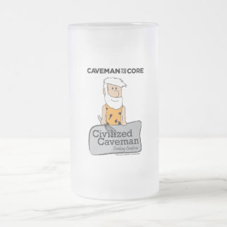 Tasse civilisée de cuisine d'homme des cavernes