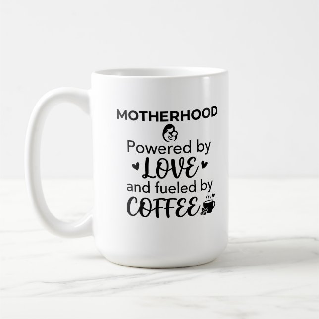 Tasse Classique 15 oz Alimente Maman Amour Café (Gauche)