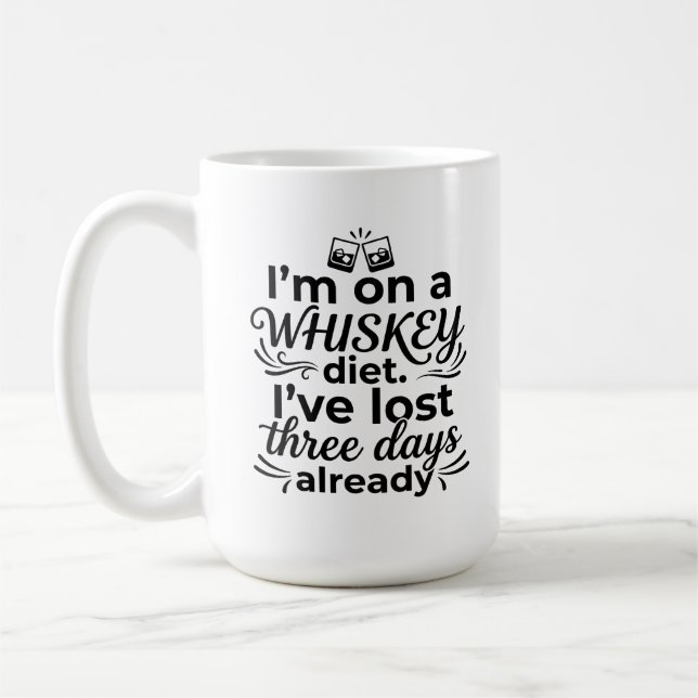 Tasse Classique 15 oz Citations Whisky pour les Am (Gauche)