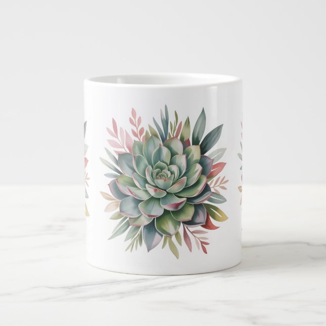 Tasse classique à bouquet succulent, 330 ml (Devant)